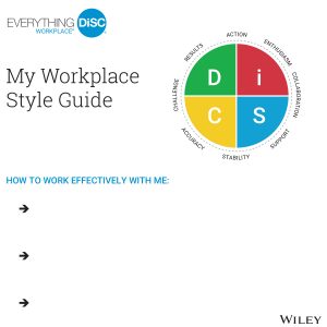Everything DiSC My Style Guide